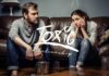 Couple in distress with a bold "How To Know If Your Relationship Is Toxic" label emphasizing their troubled situation.