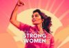 Empowered and resilient, a fierce woman raises her fist in determination and strength, embodying life lessons from strong women everywhere.