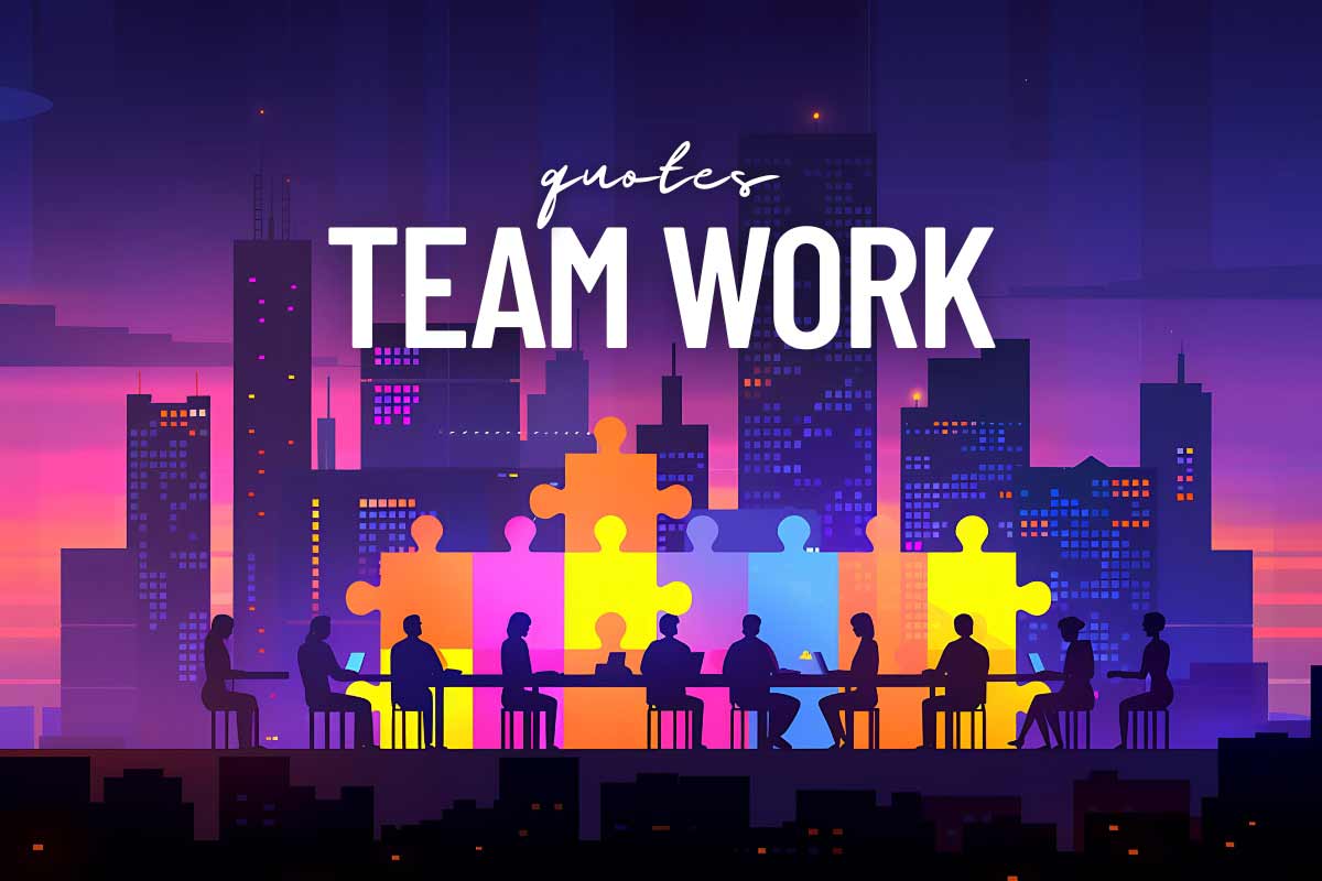 JANLAN Poster Su Tela Lavoro Di Squadra - Citazioni Motivazionali Ufficio - 38x28 Cm, Rustico